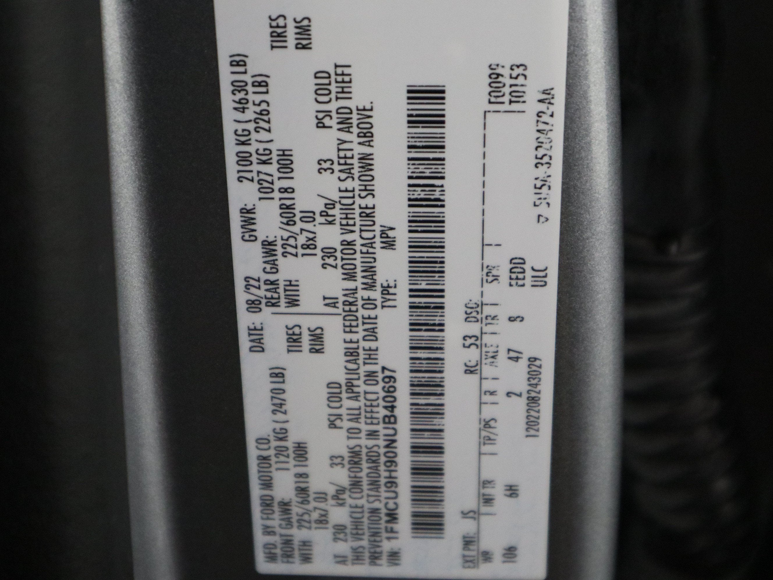 2022 Ford Escape SEL AWD