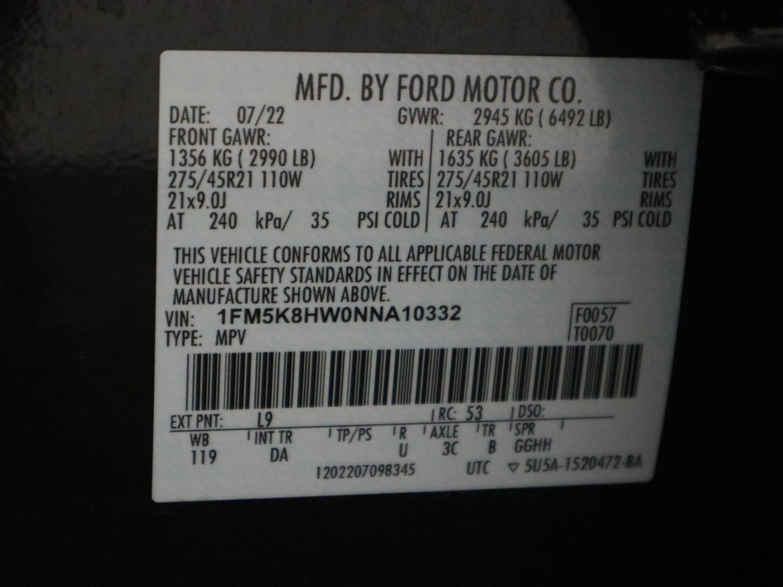 2022 Ford Explorer Platinum