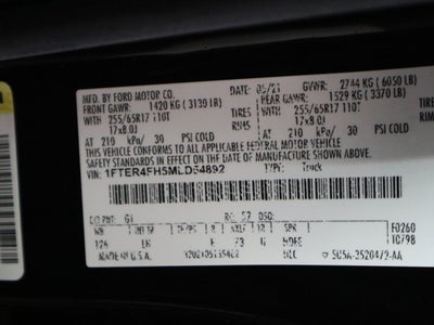 2021 Ford Ranger XL Crew Cab 4WD