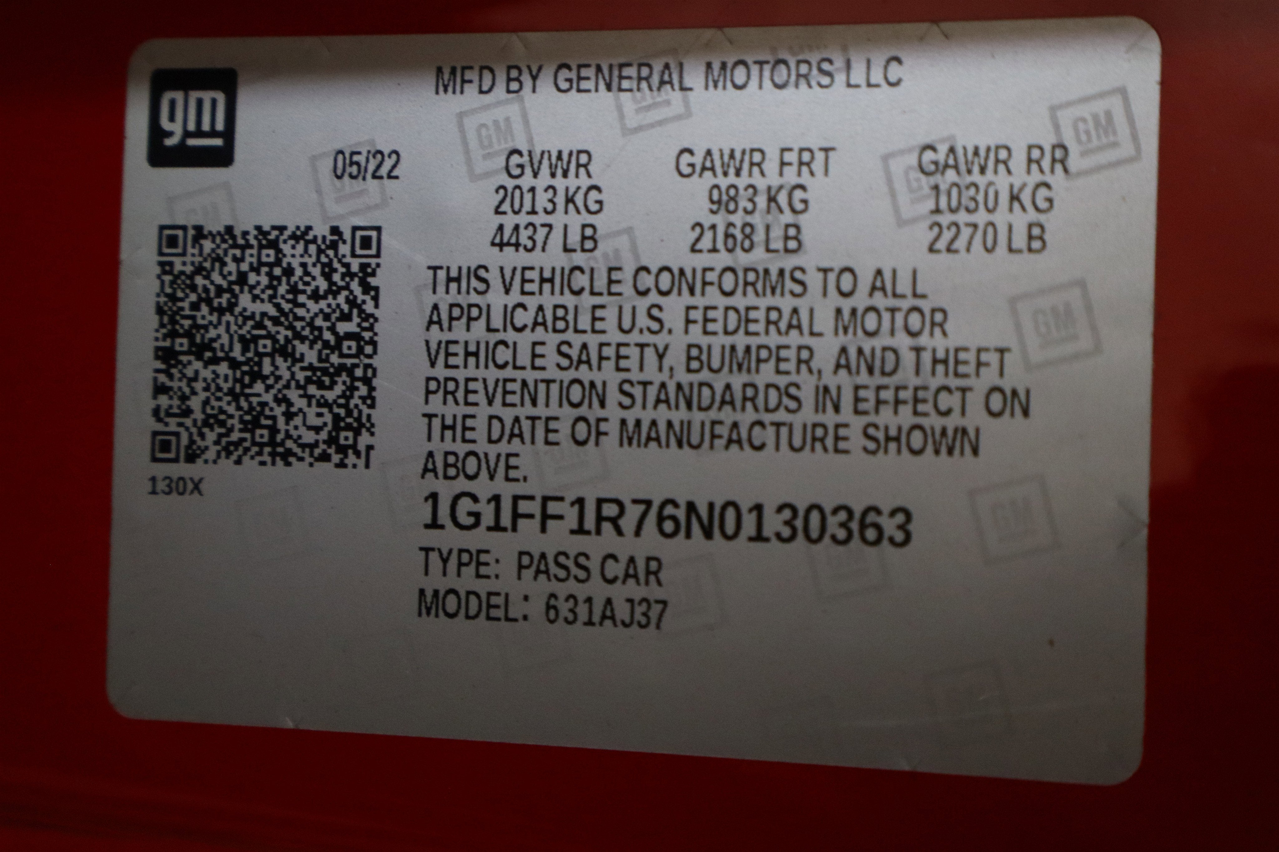 2022 Chevrolet Camaro LT1