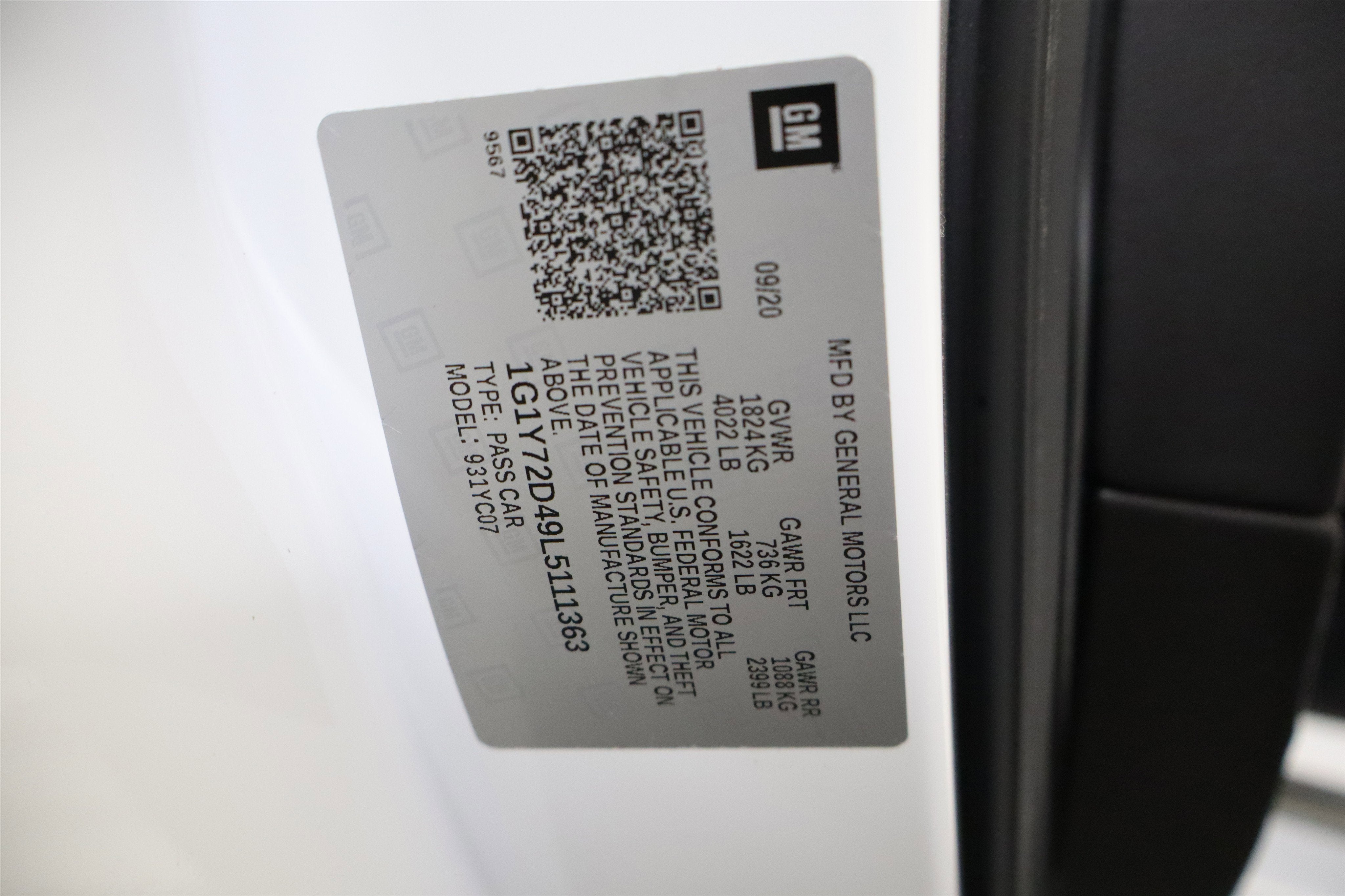 2020 Chevrolet Corvette 2LT