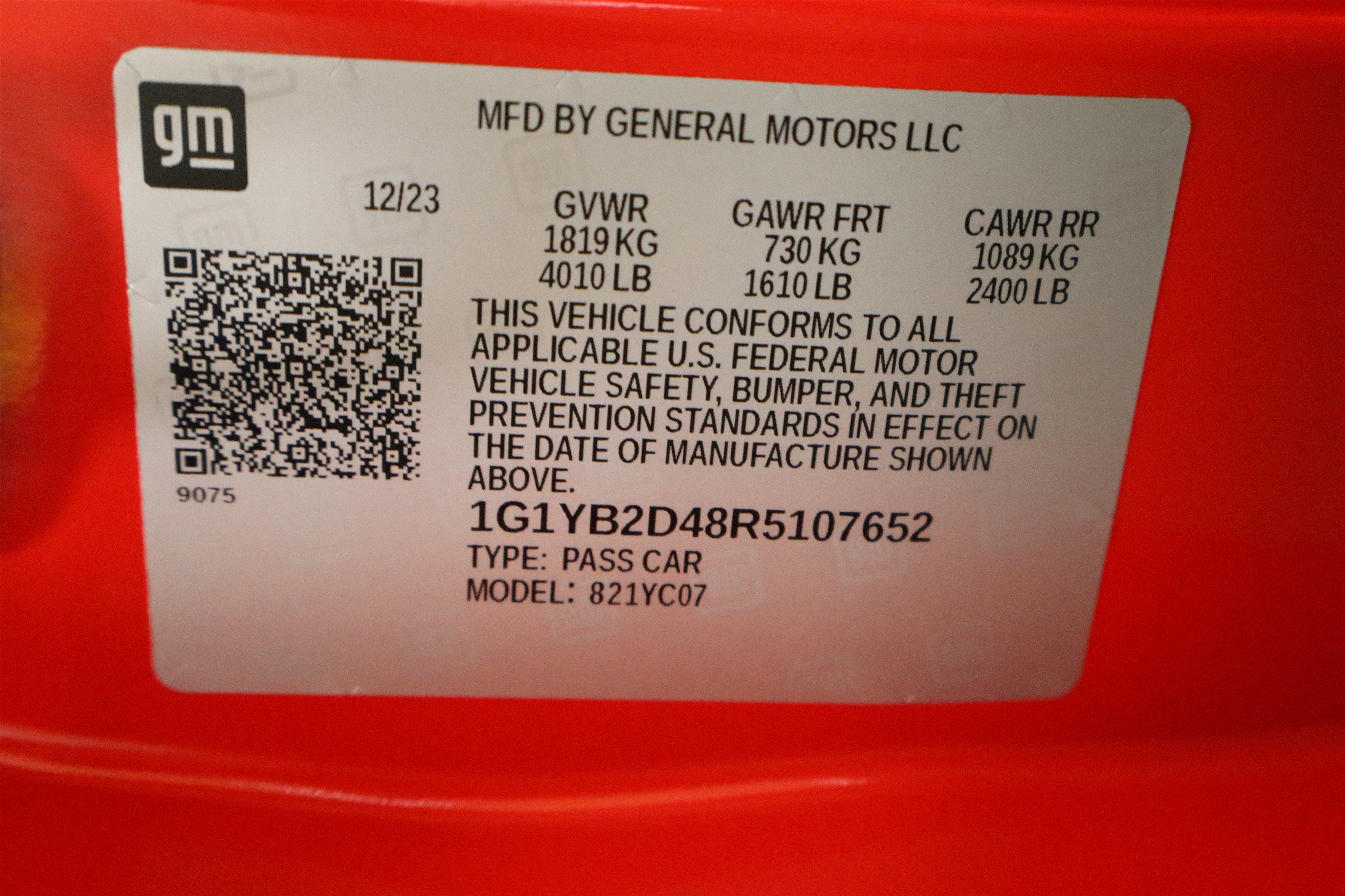 2024 Chevrolet Corvette 2LT