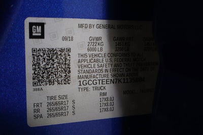 2019 Chevrolet Colorado 4WD ZR2