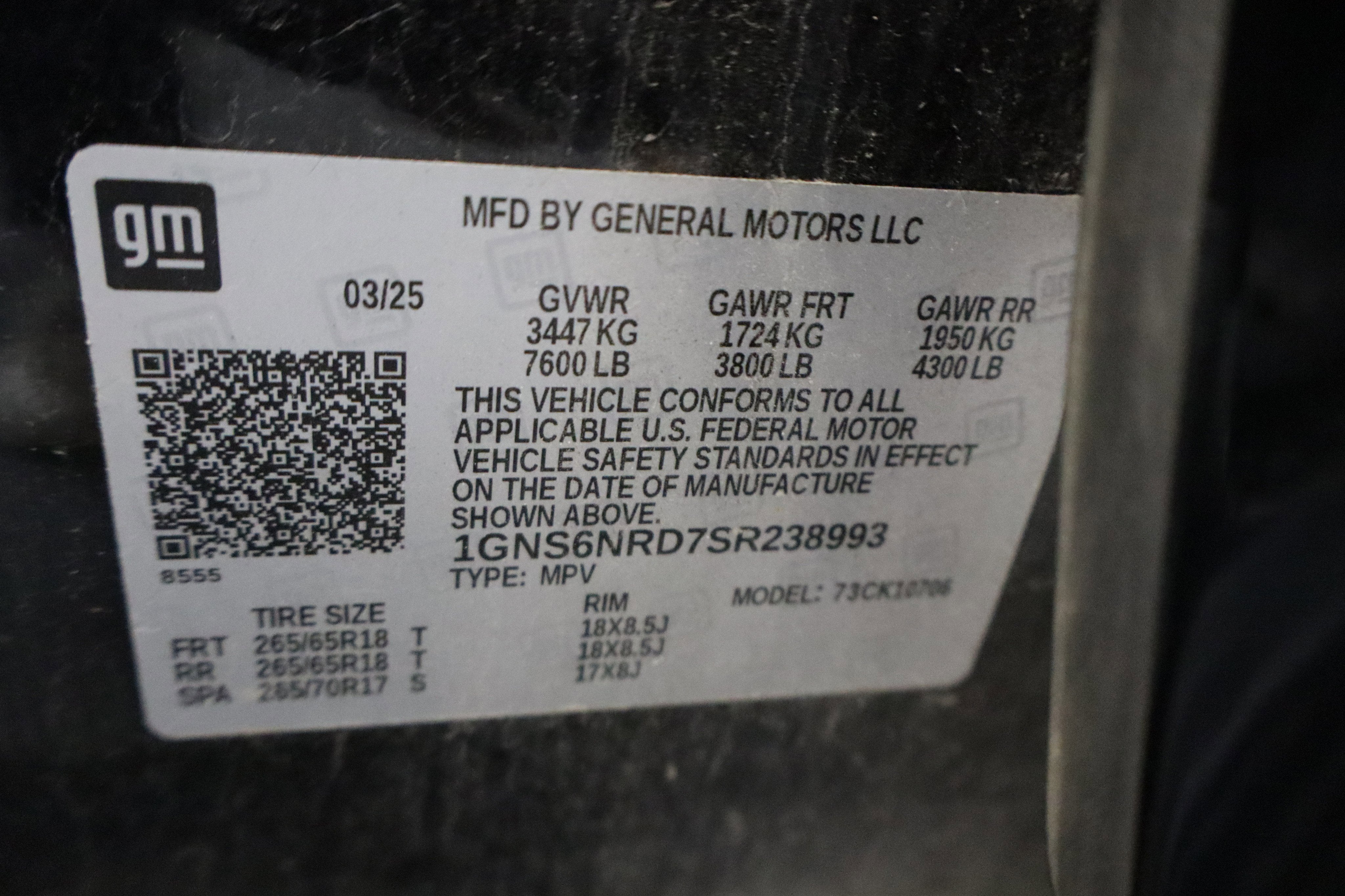 2025 Chevrolet Tahoe LT