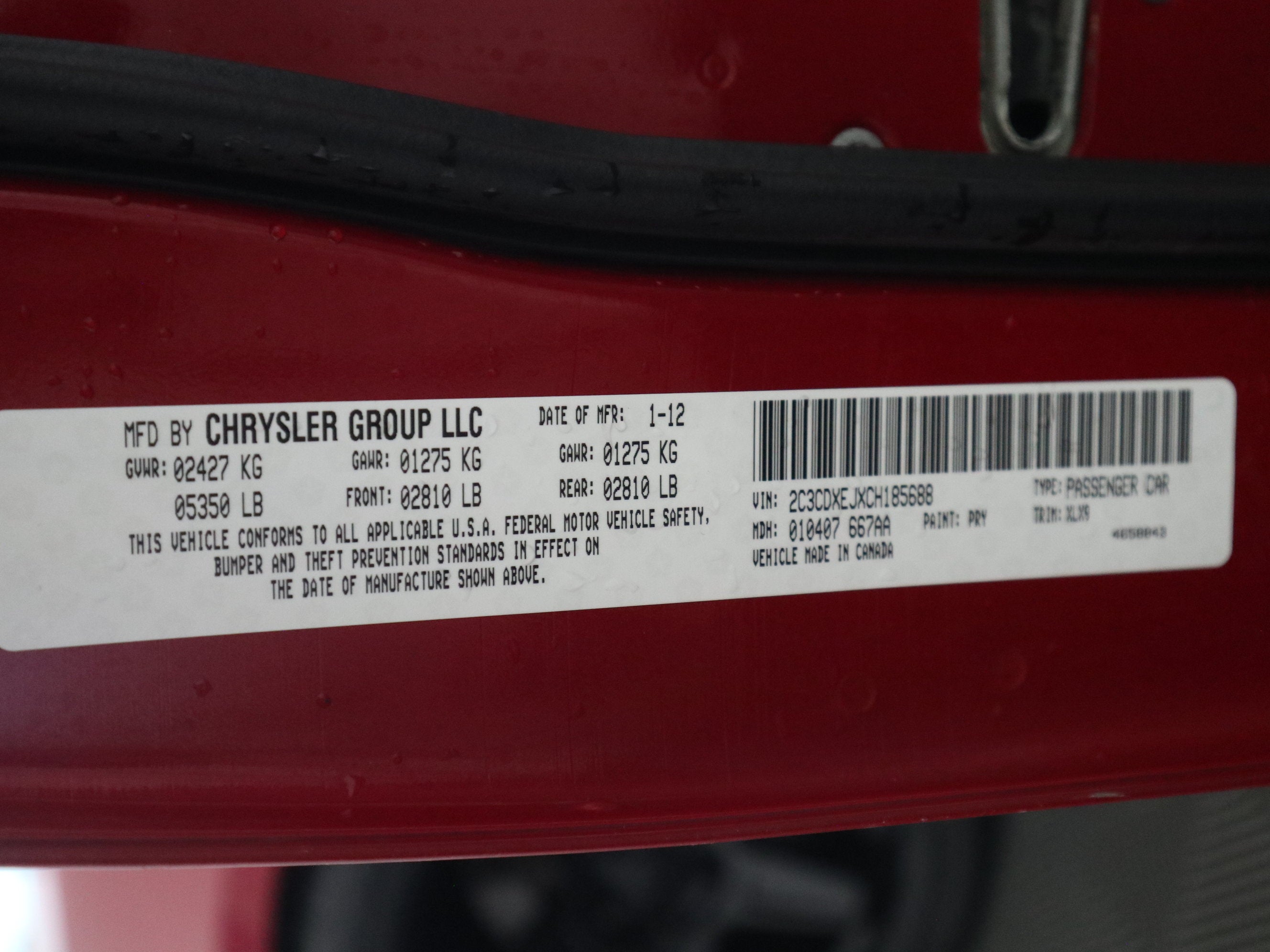 2012 Dodge Charger SRT8