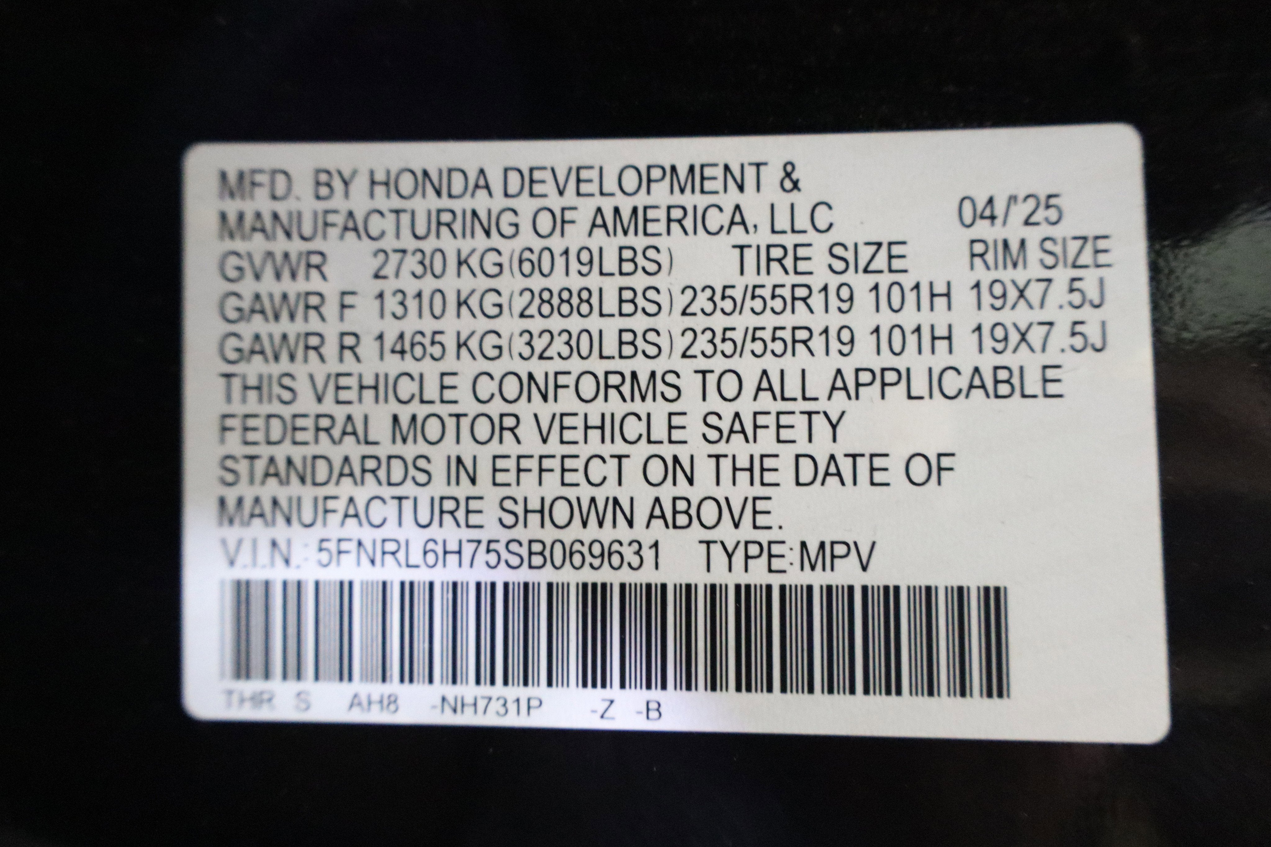 2025 Honda Odyssey Sport-L