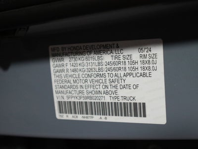 2024 Honda Ridgeline RTL AWD