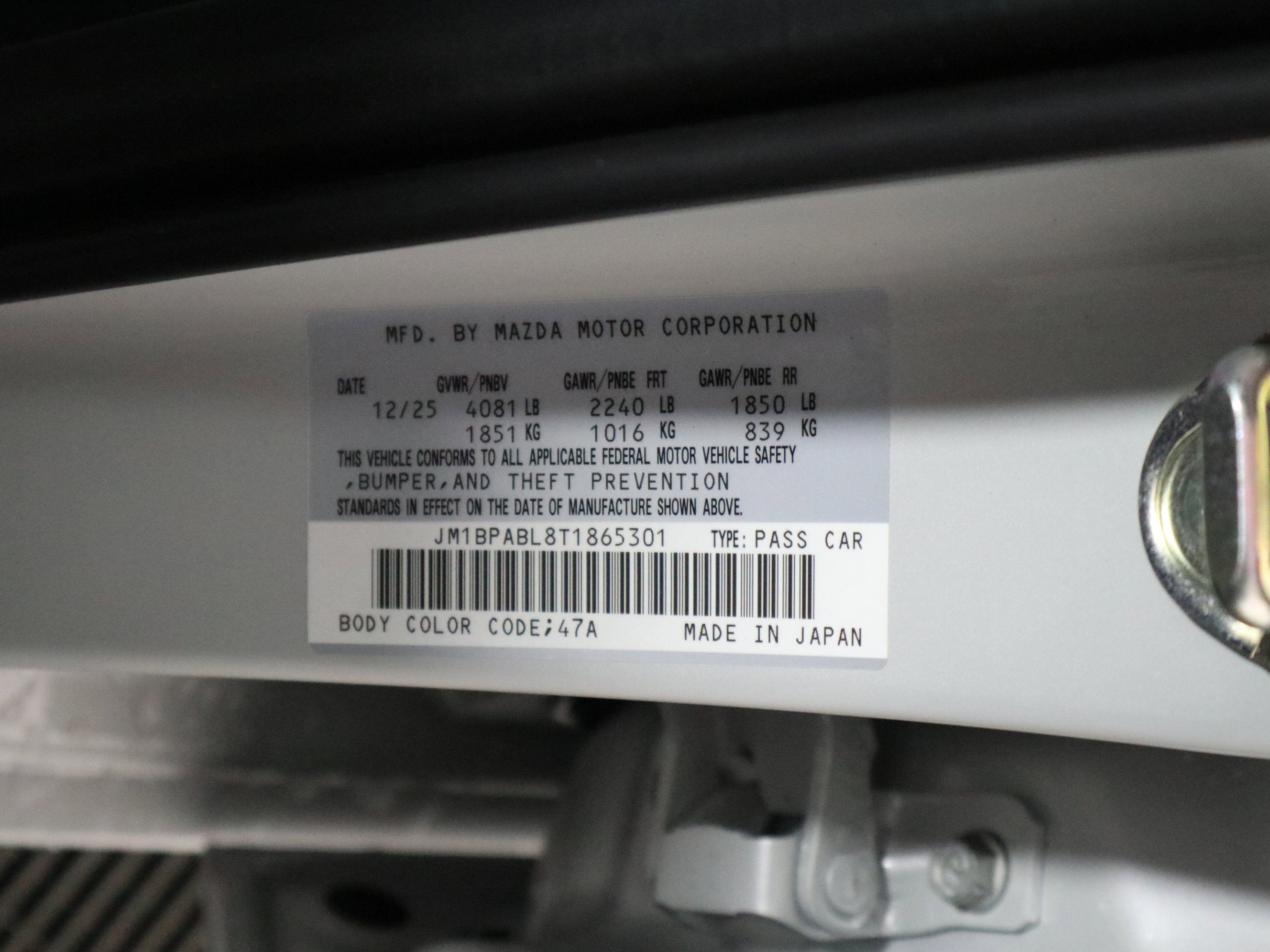 2026 Mazda Mazda3 Sedan 2.5 S Select Sport