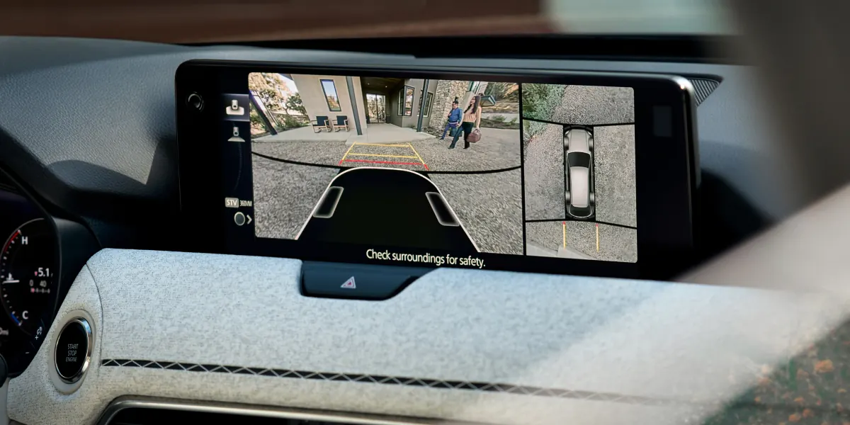 2027 Mazda CX-90 360° View Monitor on the center display | Davis-Moore Mazda in Wichita KS