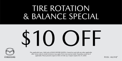 $10 Off Tire Rotation and Balance